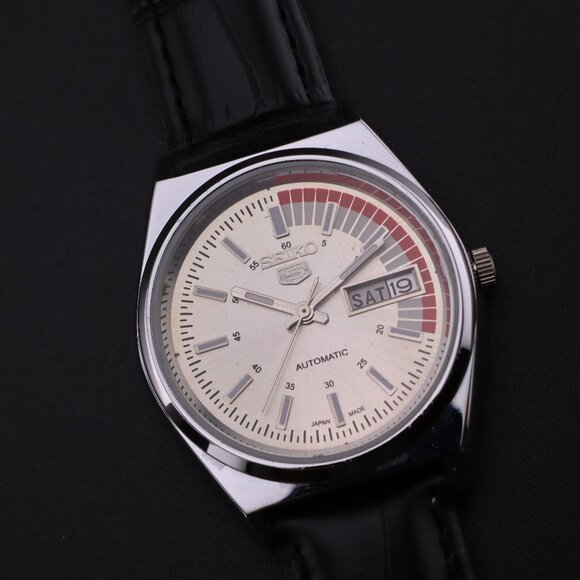 Vintage Seiko 5 Automatic 6309A Japanese Movement 17J D/D Men's Wrist Watch - Picture 5 of 14